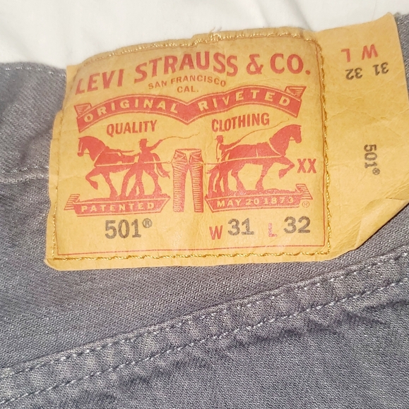 31x32 501 Grey Levi jeans - Picture 2 of 8